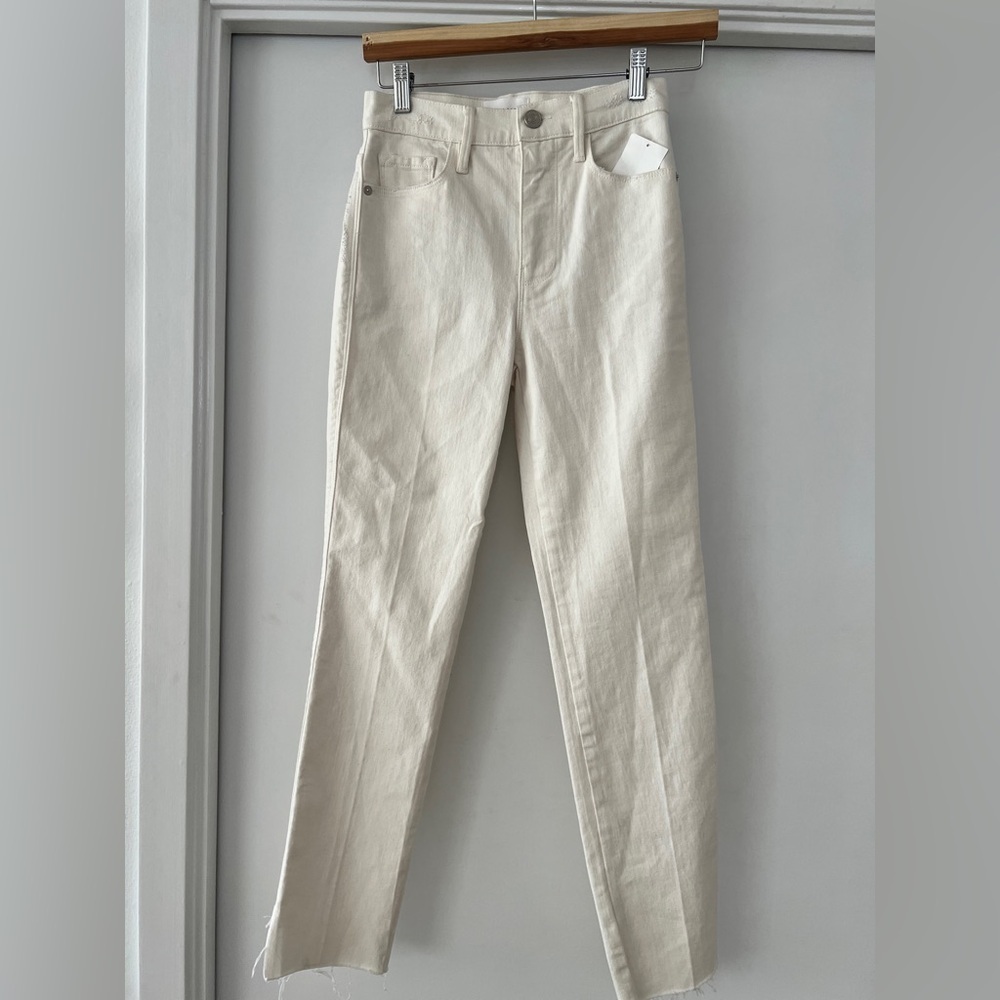 Frame Denim White Straight-Leg Jeans - Picture 4 of 7